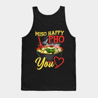 Cute & Funny Miso Happy Pho You Miso Soup Pun Tank Top